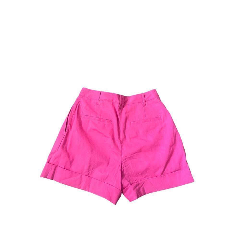 Rag & Bone Ivy Pink Pleated Linen Shorts - Size 2 - Picture 2 of 3